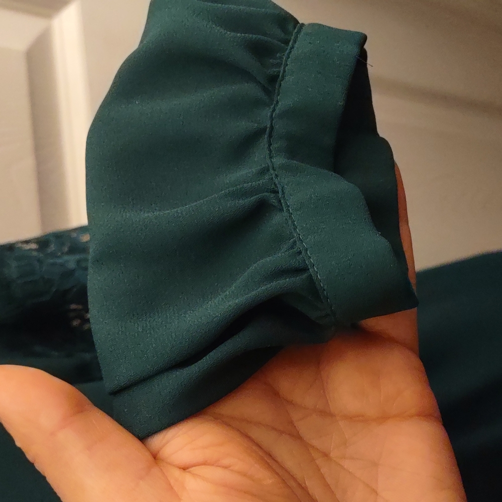 Emerald green above the knee dress - Picture 10 of 11